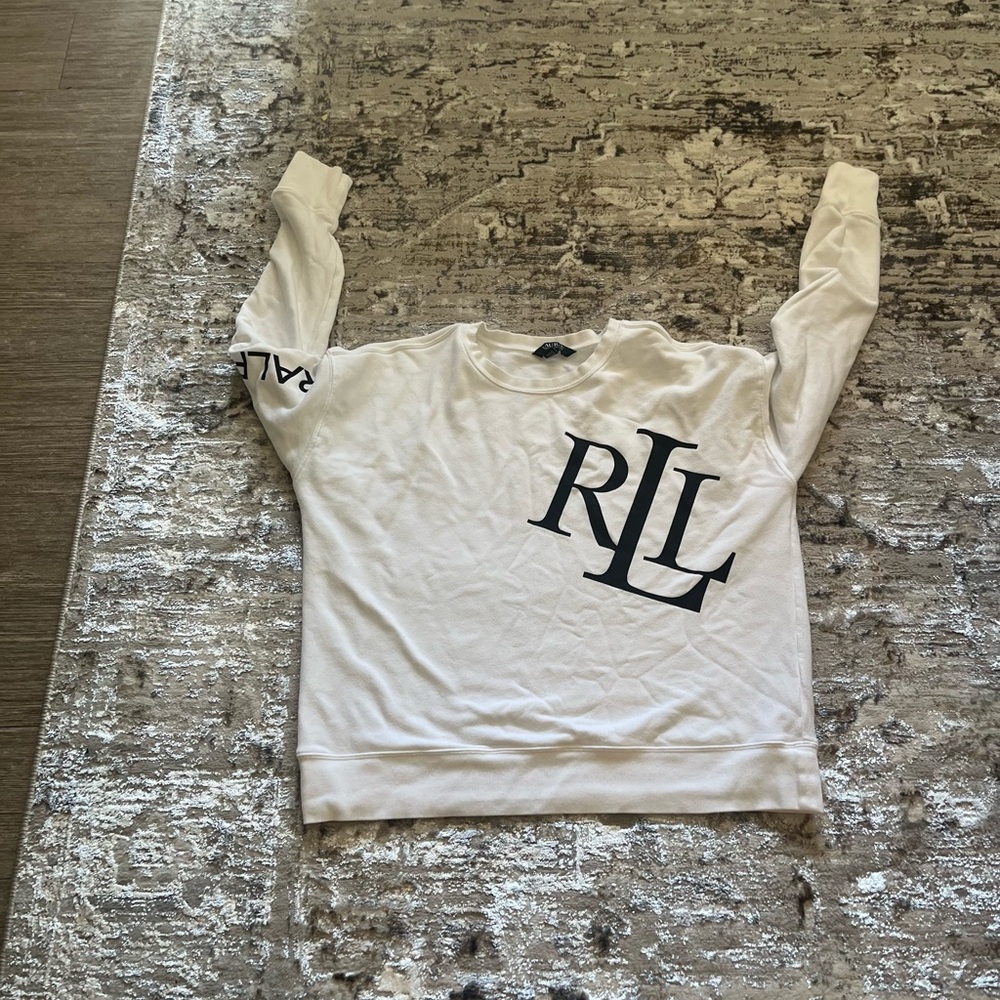 Ralph Lauren White Crew Neck Sweater